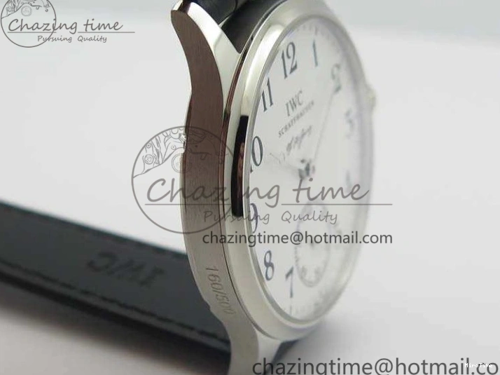 MIROTIME 0423 Durable Portuguese Fa Jones IW544202 SS GSF 1:1 Best Edition White Dial On Leather Strap 7229
